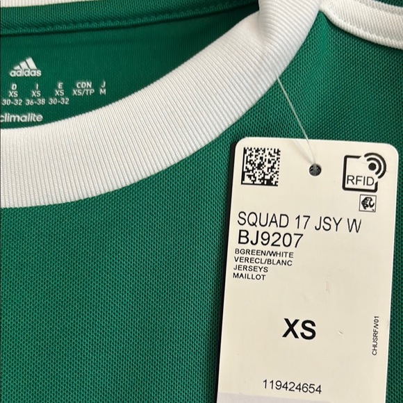 NWT women’s Adidas Green Sports Jersey Shirt, XS - Picture 4 of 6